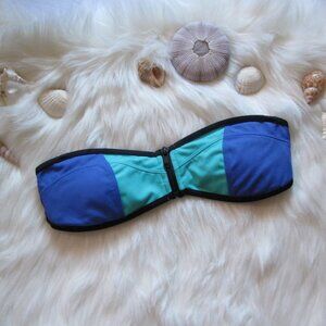 3/$15 Aeropostale | Scuba Color Block Aqua Bandeau Bikini Top